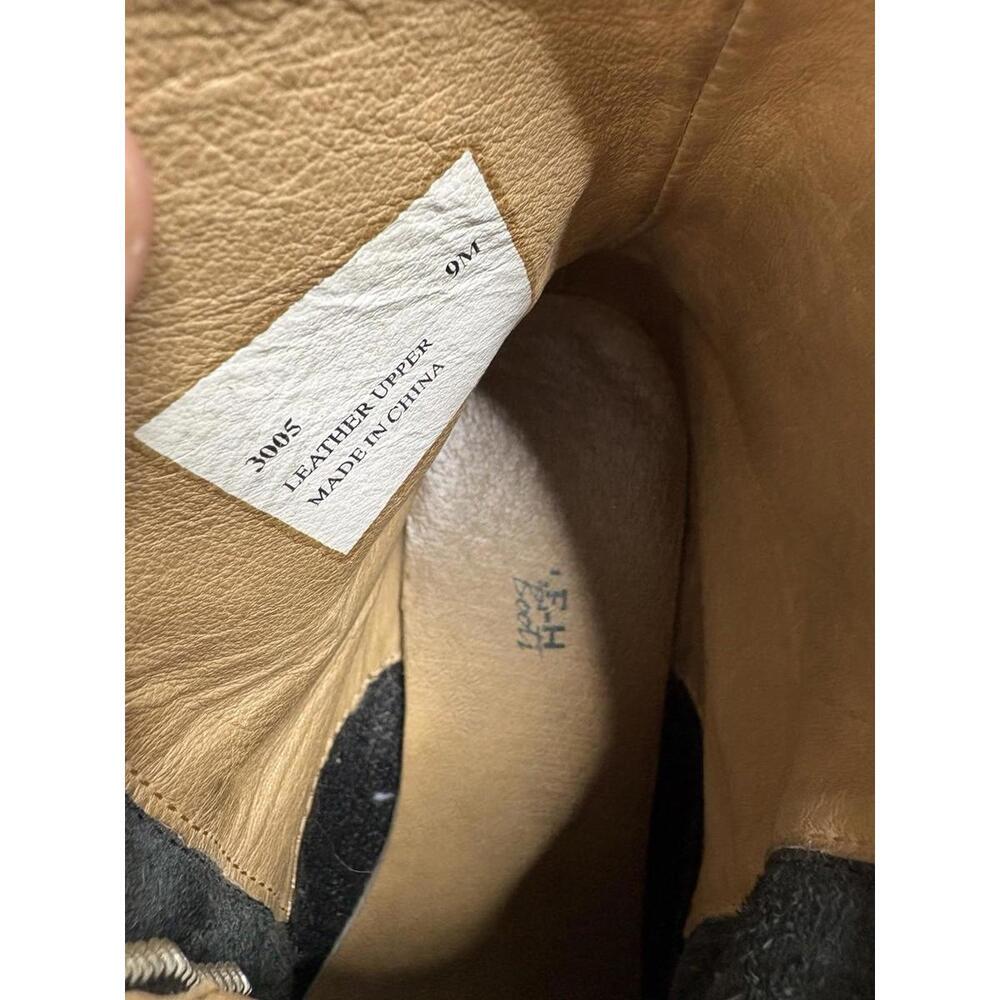 Double H Boots Womens 9 Combat Double Zip Chunky Biker Motorcycle Goth Edgy - Picture 9 of 10